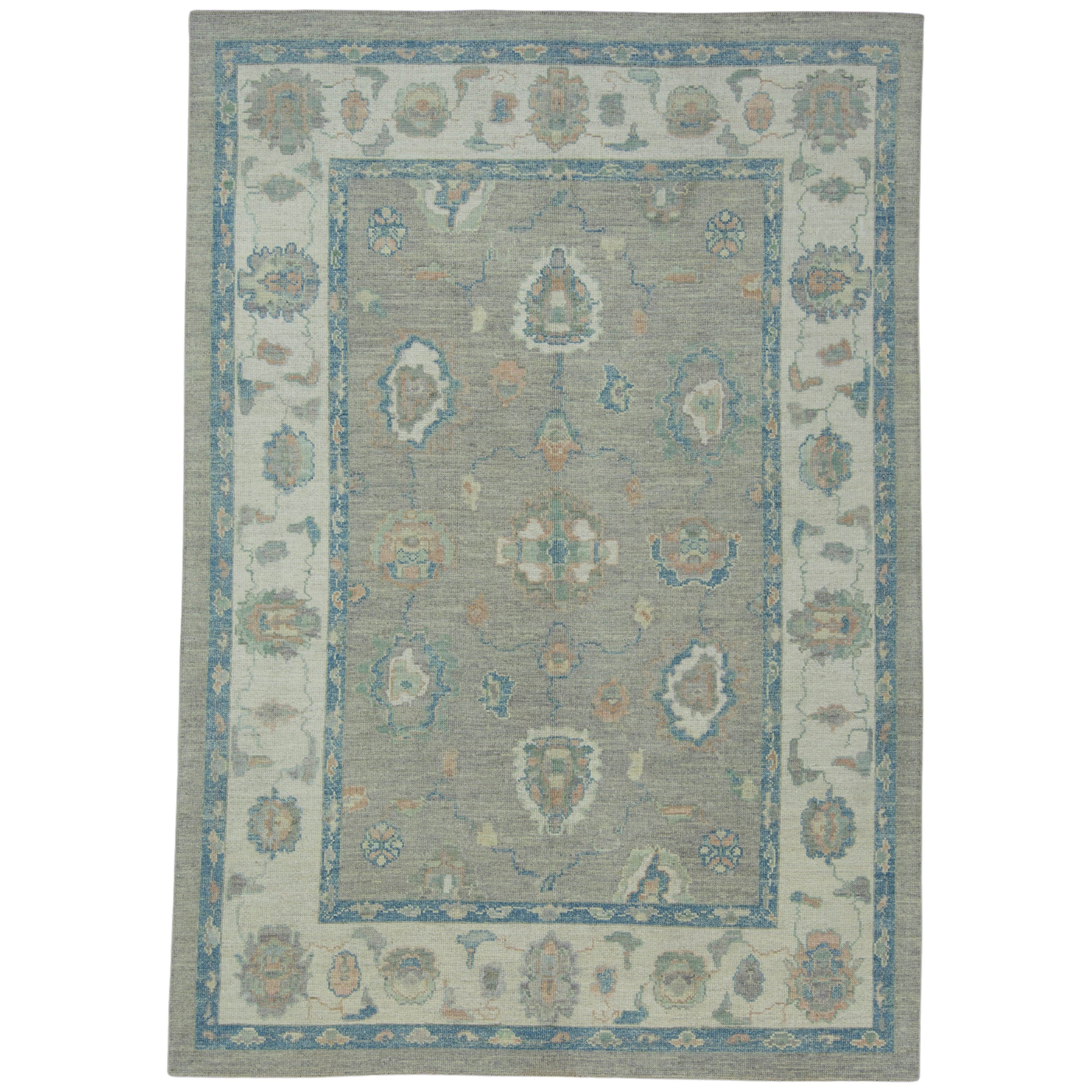 Turkish Oushak Rug 7' x 10' #17754 For Sale