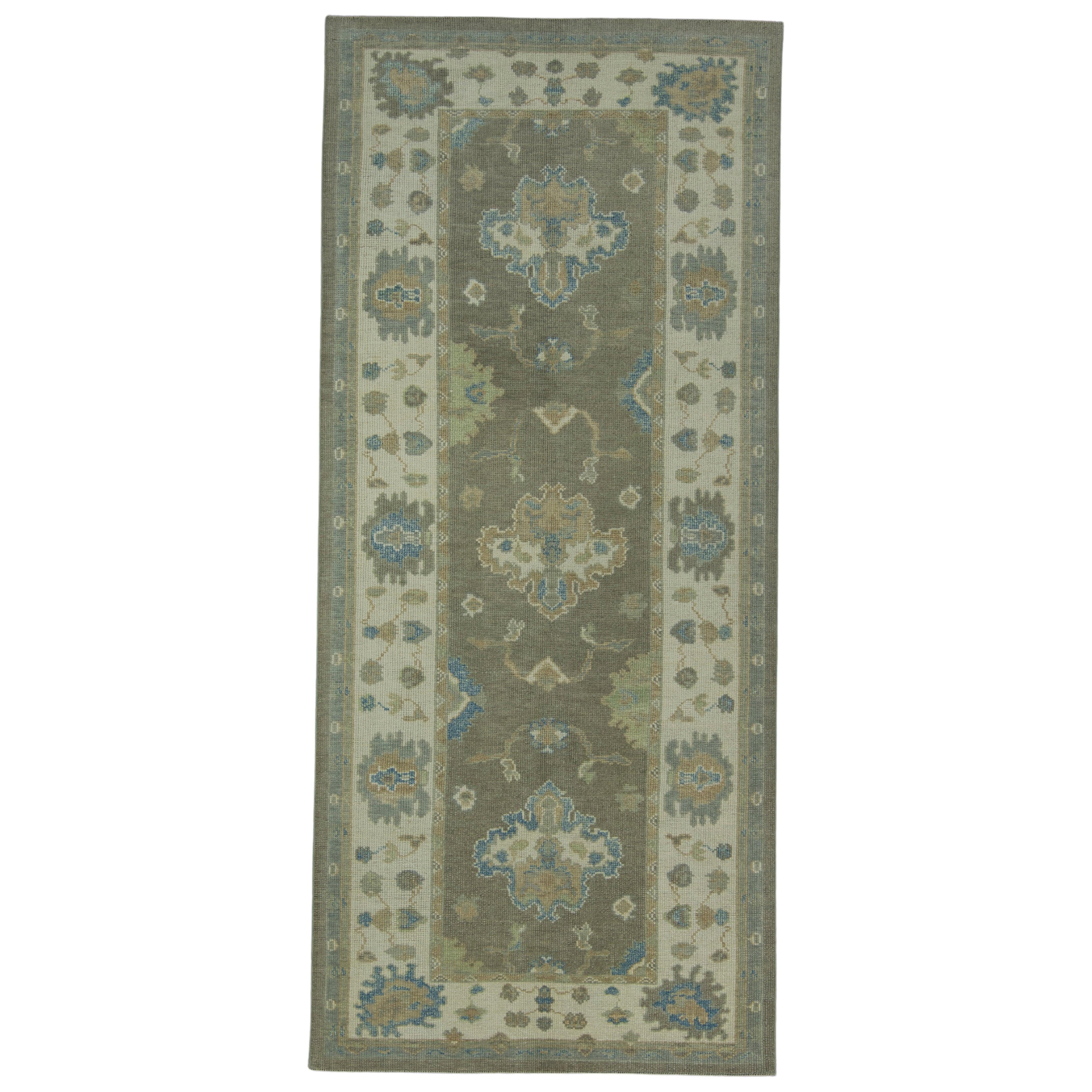 Turkish Oushak Rug 4'5" x 10' #17008 For Sale
