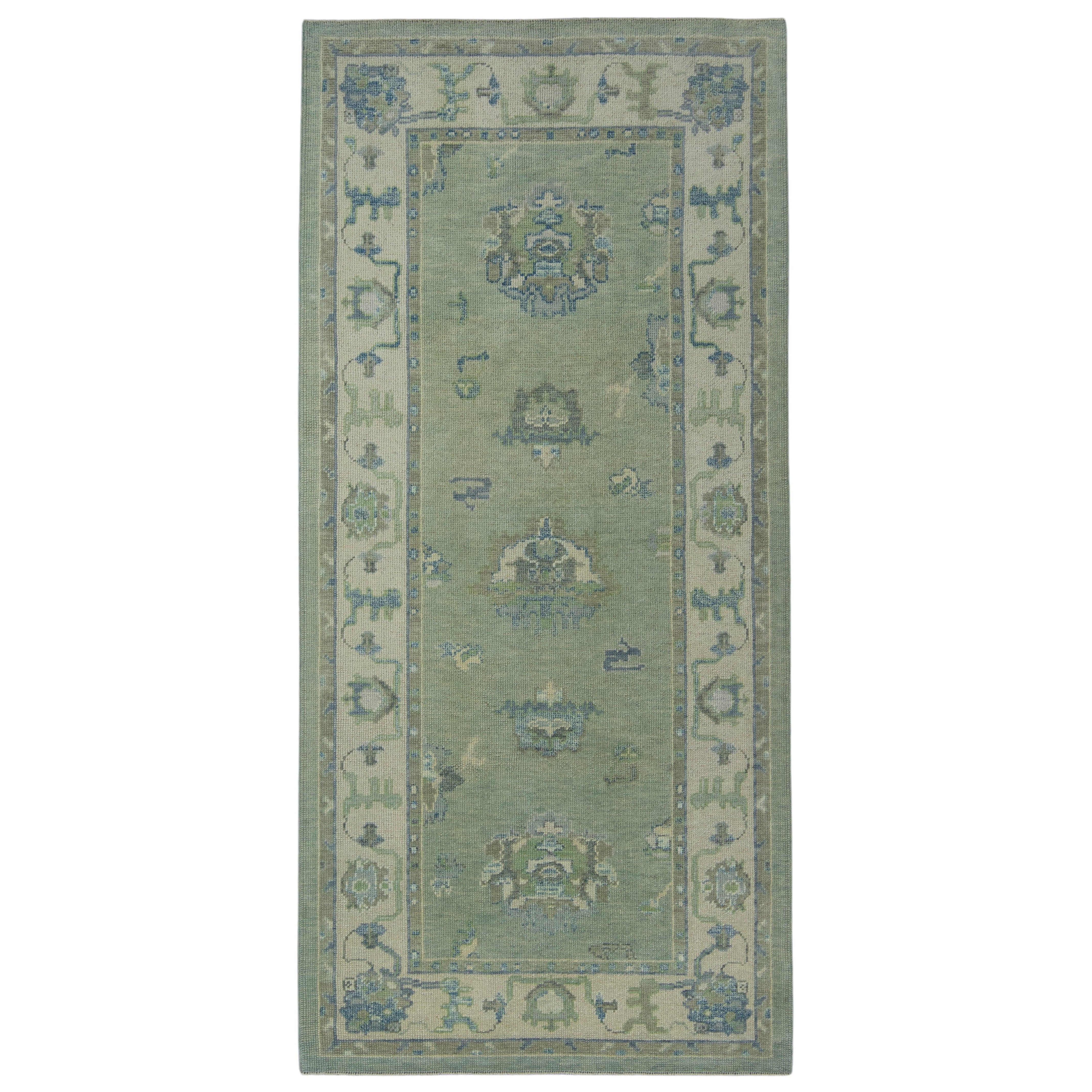 Tappeto Oushak turco 3'10" x 8'2" #17005