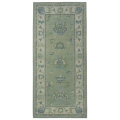 Tappeto Oushak turco 3'10" x 8'2" #17005