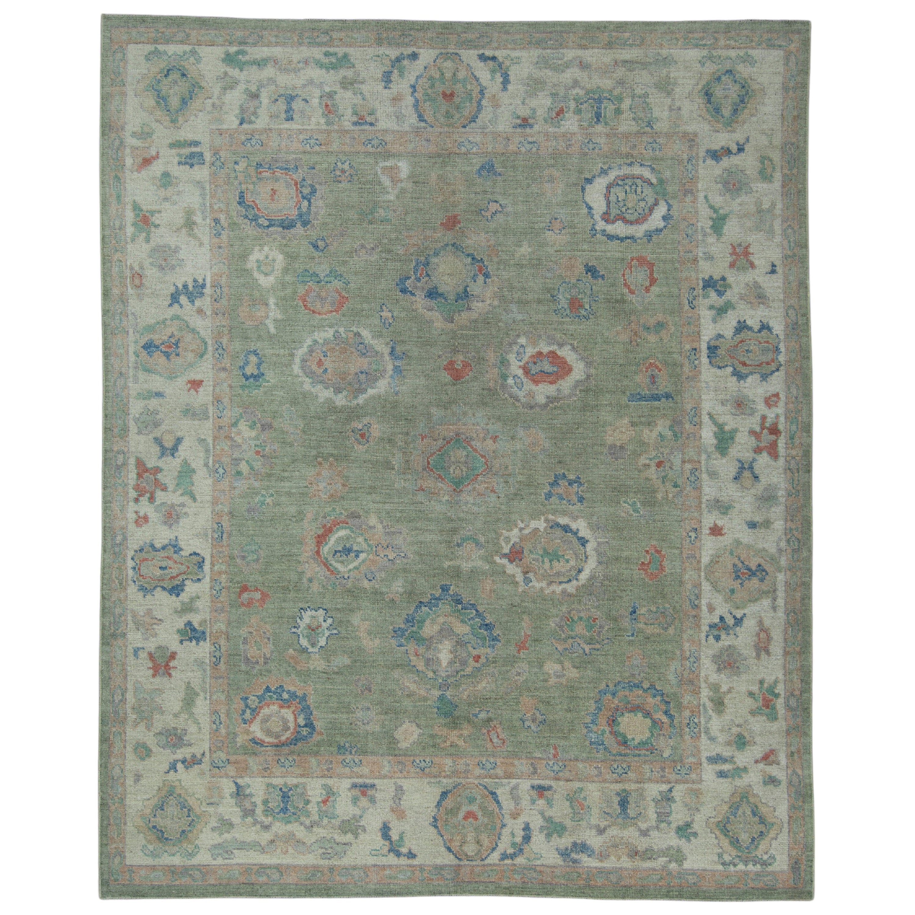 Turkish Oushak Rug 8'1" x 10' #17750 For Sale