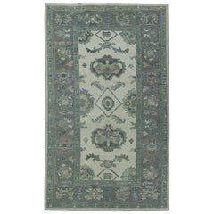 Türkischer Oushak-Teppich 4'2" x 7' #17152