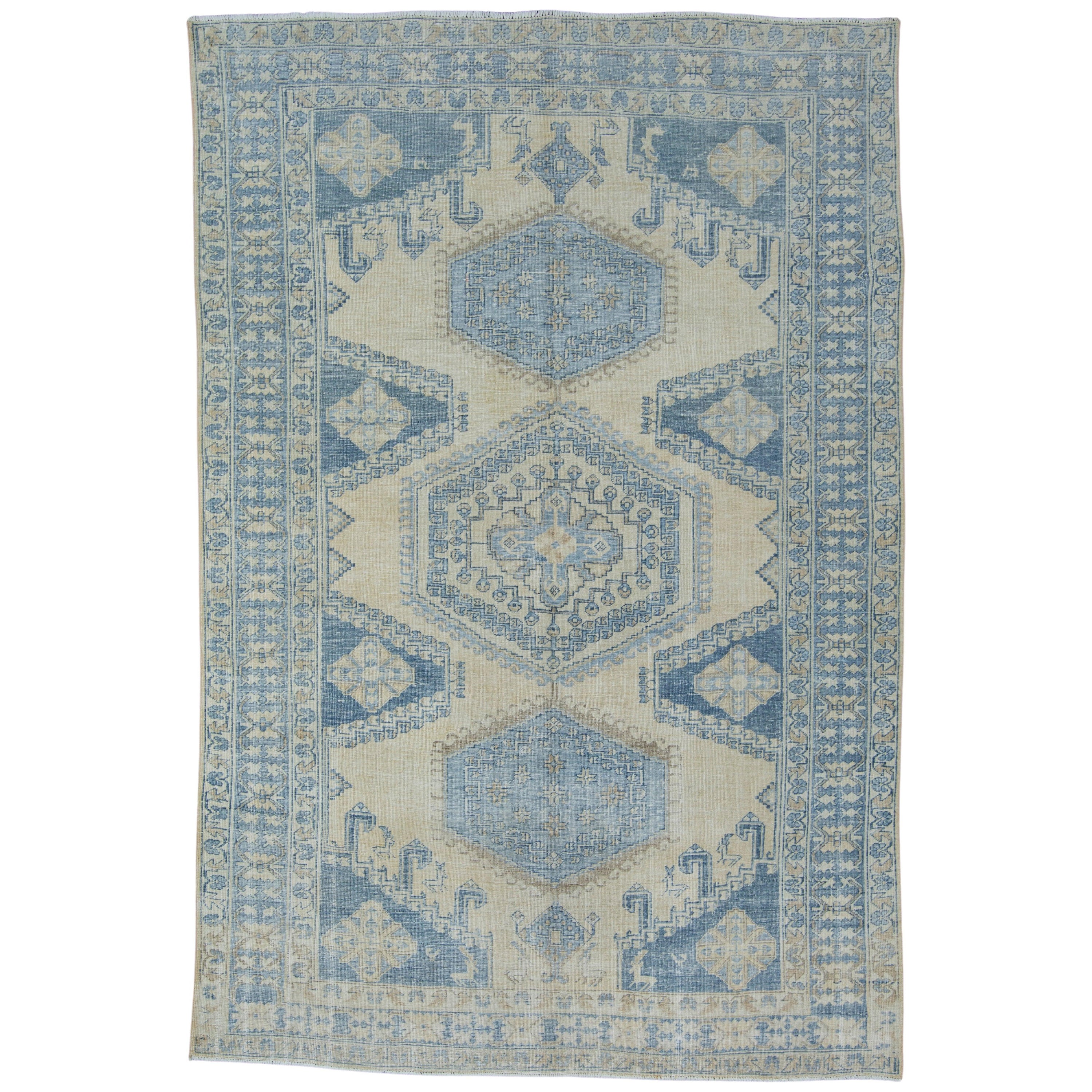 Tappeto orientale vintage tessuto a mano 7'3" x 10'10" #17895