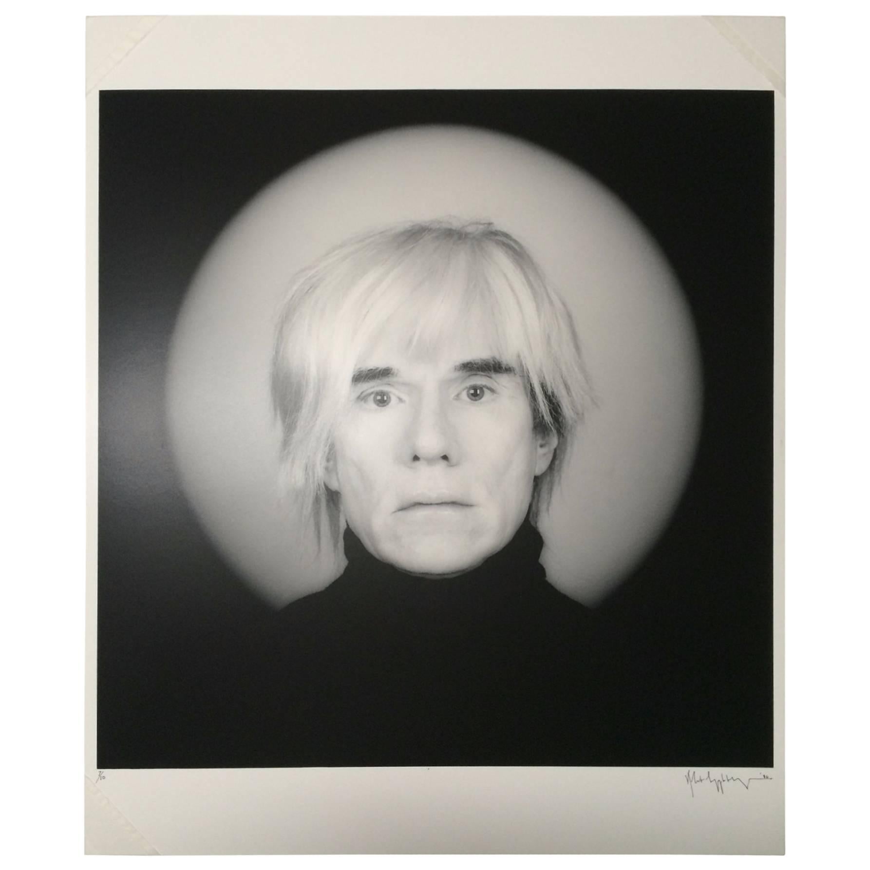 Robert Mapplethorpe, "Andy Warhol, " 1986, Silver Gelatin Print, Signed For Sale