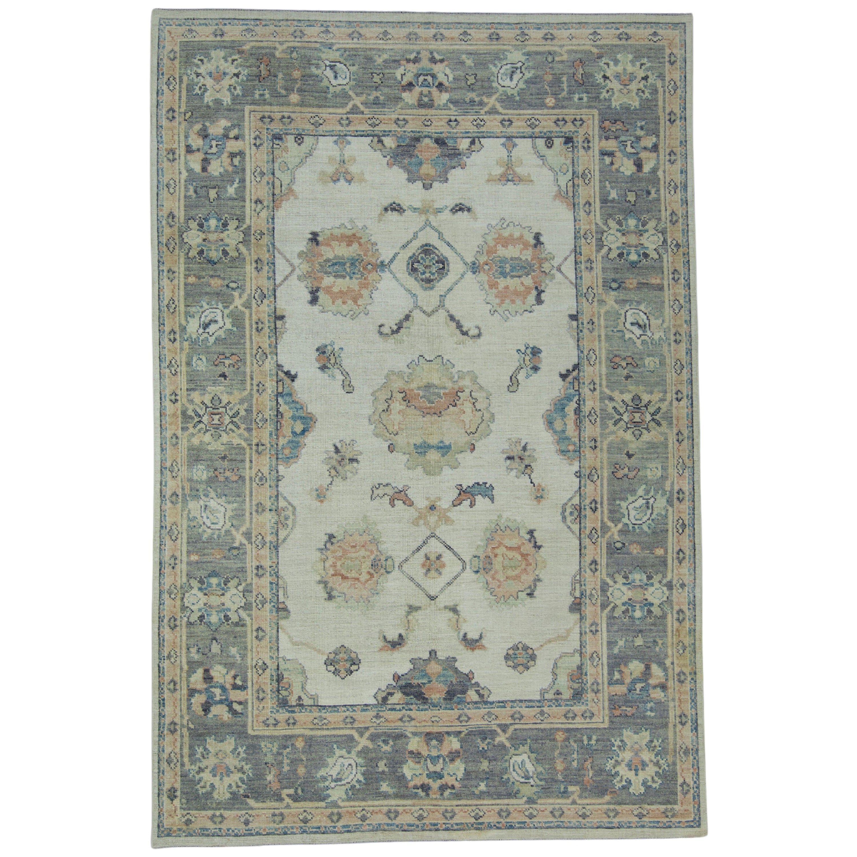 Turkish Oushak Rug 6'8" x 10' #17855 For Sale