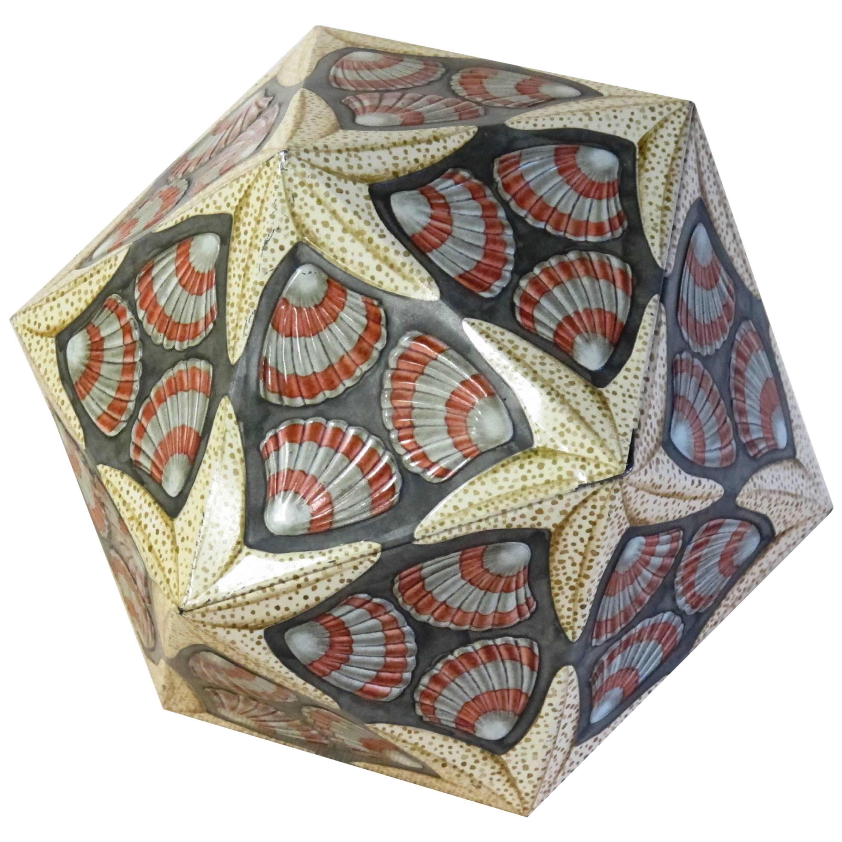 M.C. Escher, Tin Box Icosaeder, Decorated with Starfish and Seashells, 1963