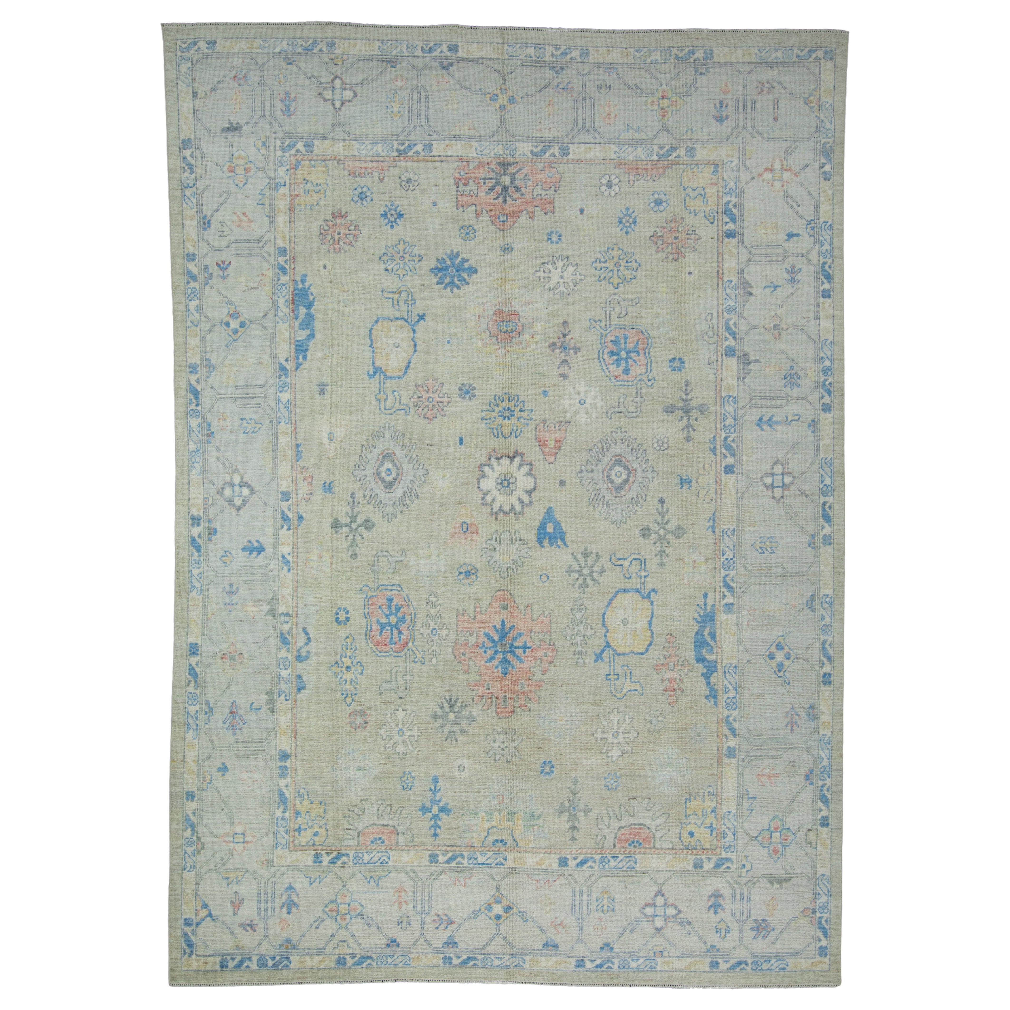 Tappeto Oushak tessuto a mano 8' x 12'6" #17433