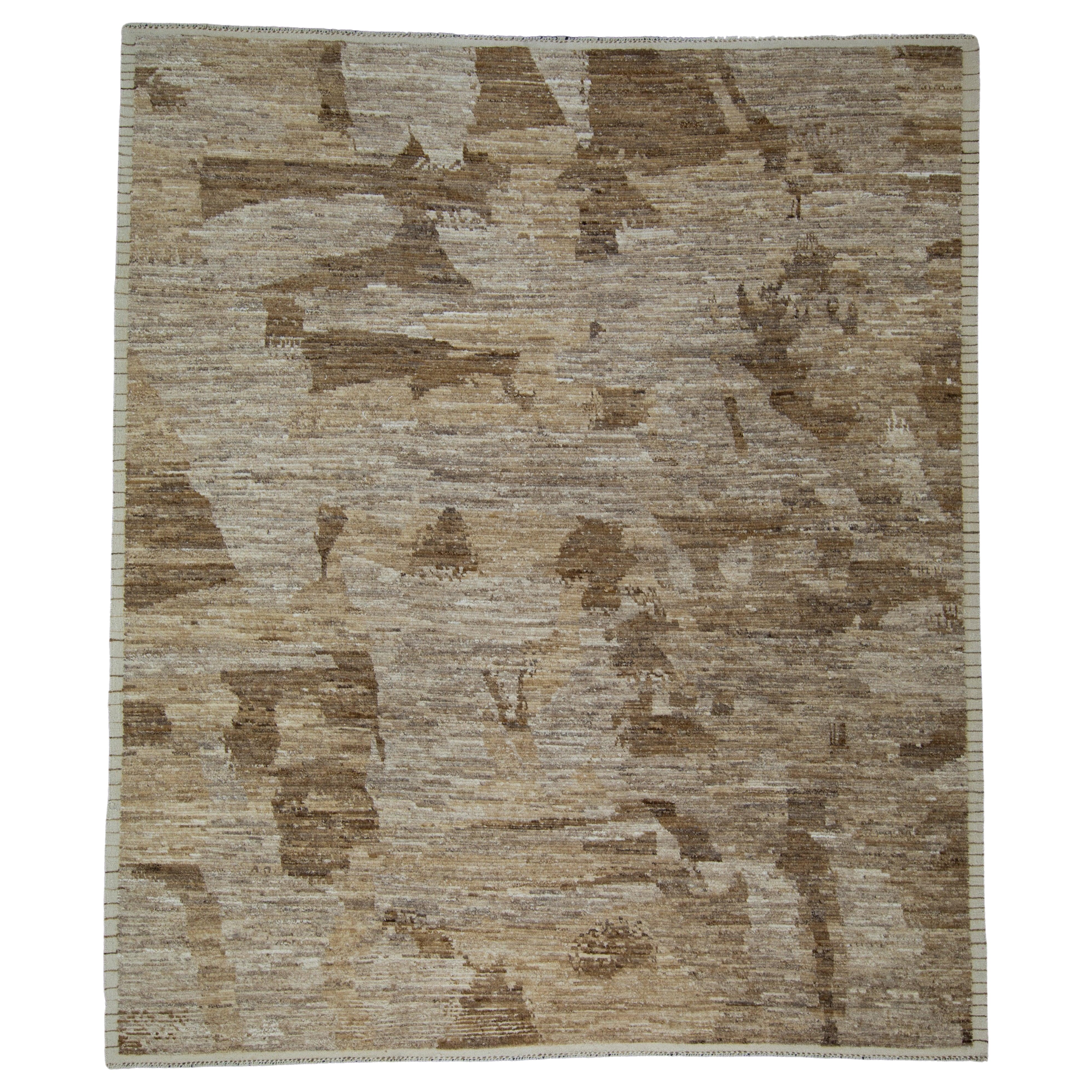Tappeto moderno annodato a mano 9'10" x 11'6" #17444
