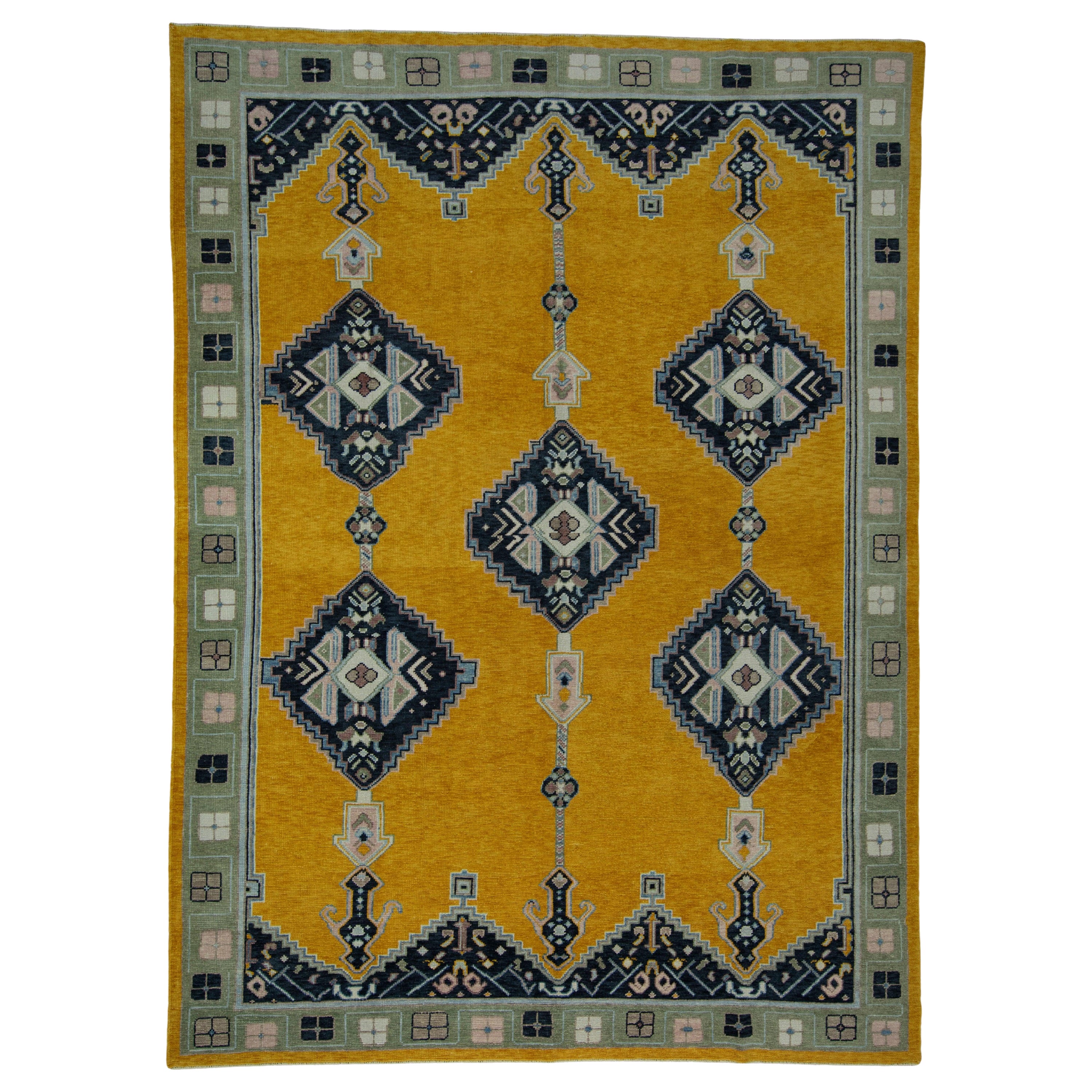 Tappeto Oushak tessuto a mano 9'1" x 12'5" #17429