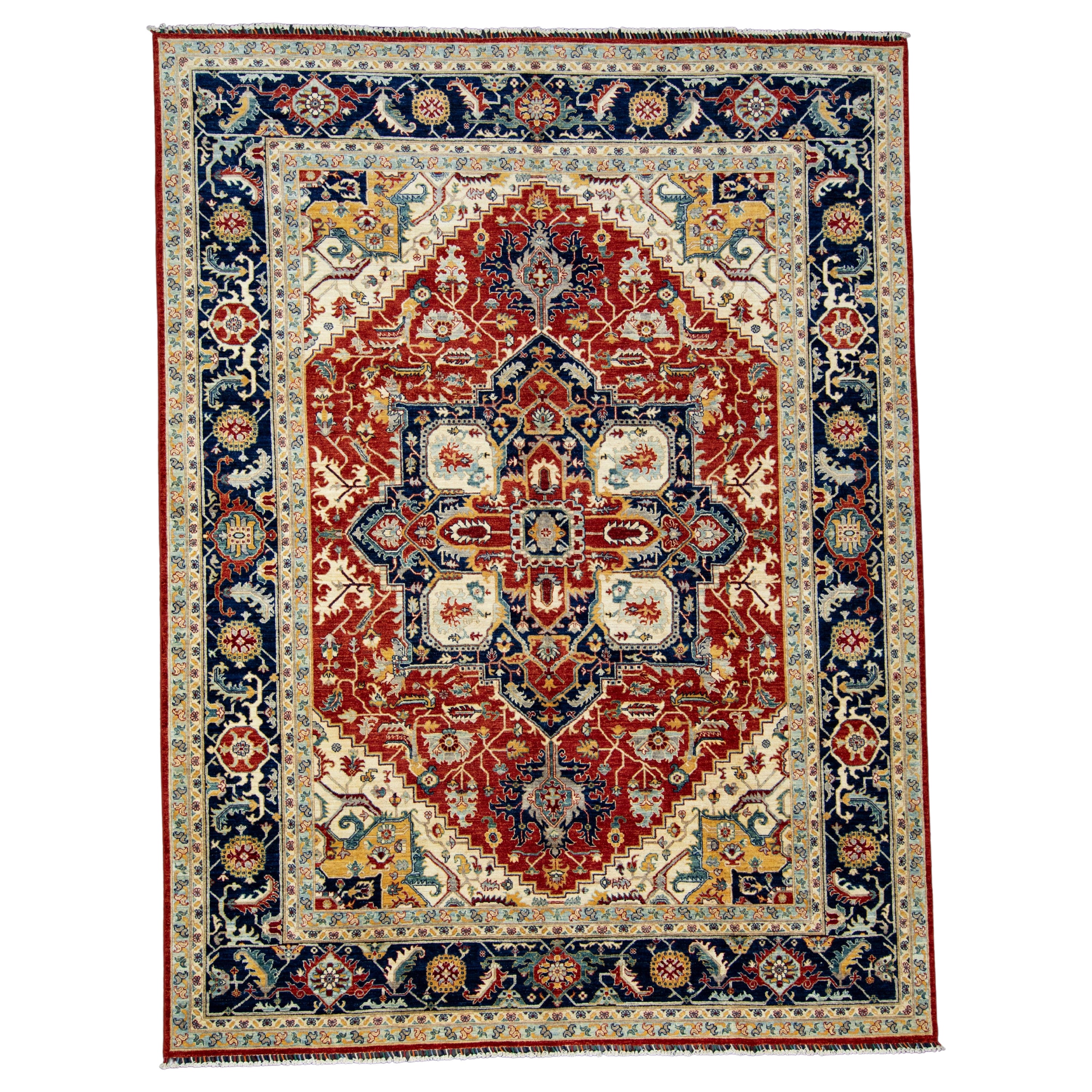 Tappeto orientale annodato a mano 9'2" x 12'1" #17476
