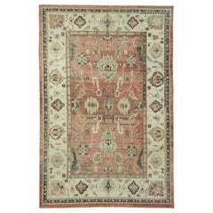 Tappeto Oushak in lana antica turca 8'10" x 13'3" #17084