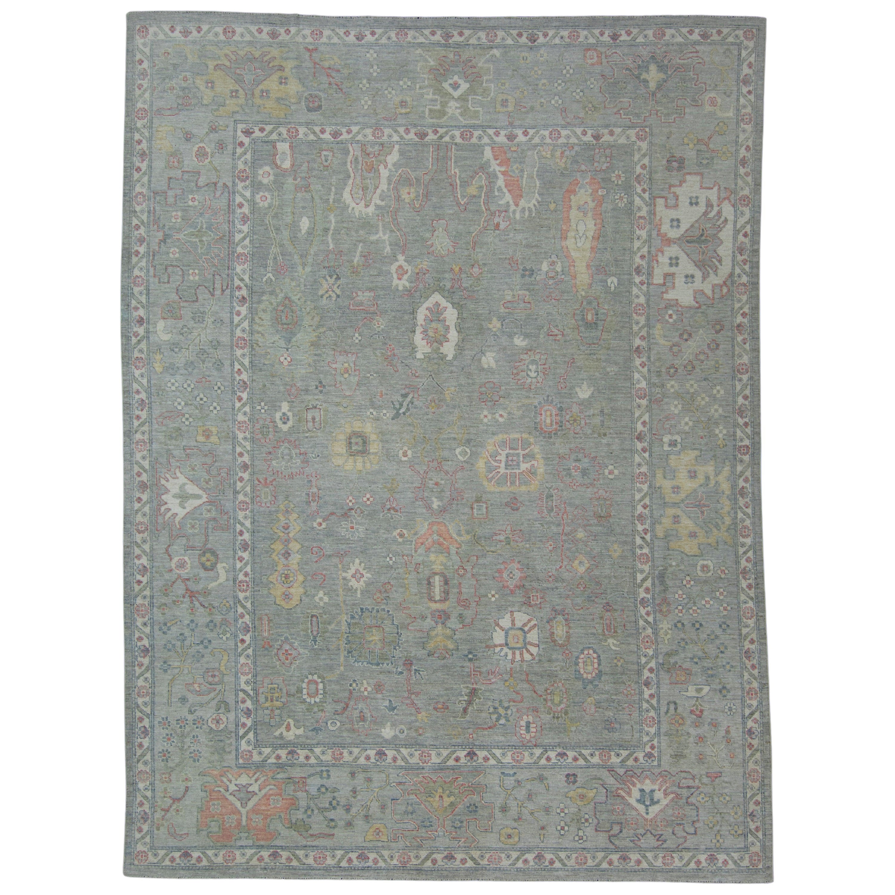 Handwoven Oushak Rug 10'4" x 13'11" #17409