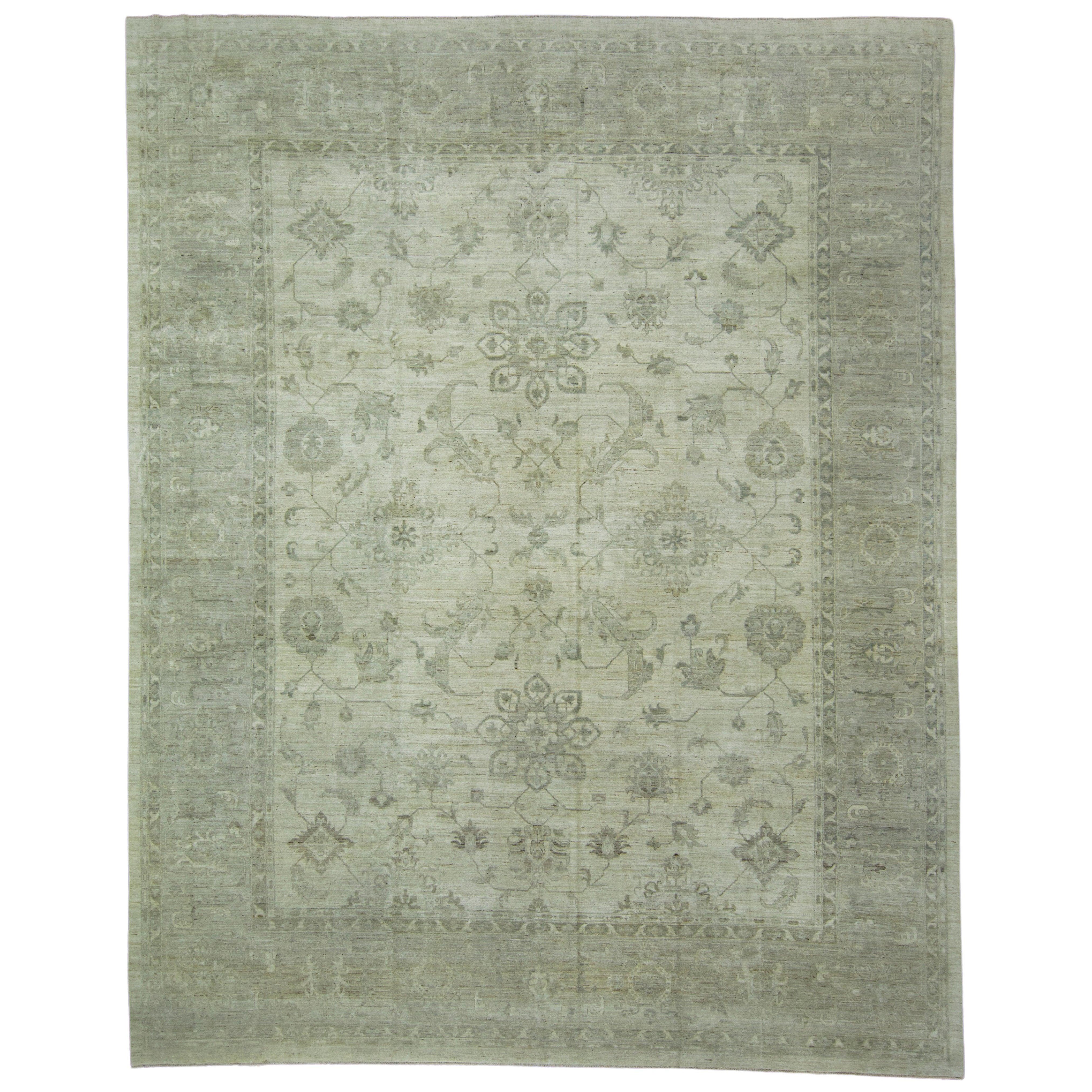 Handwoven Oushak Rug 13'8" x 17'3" #17914