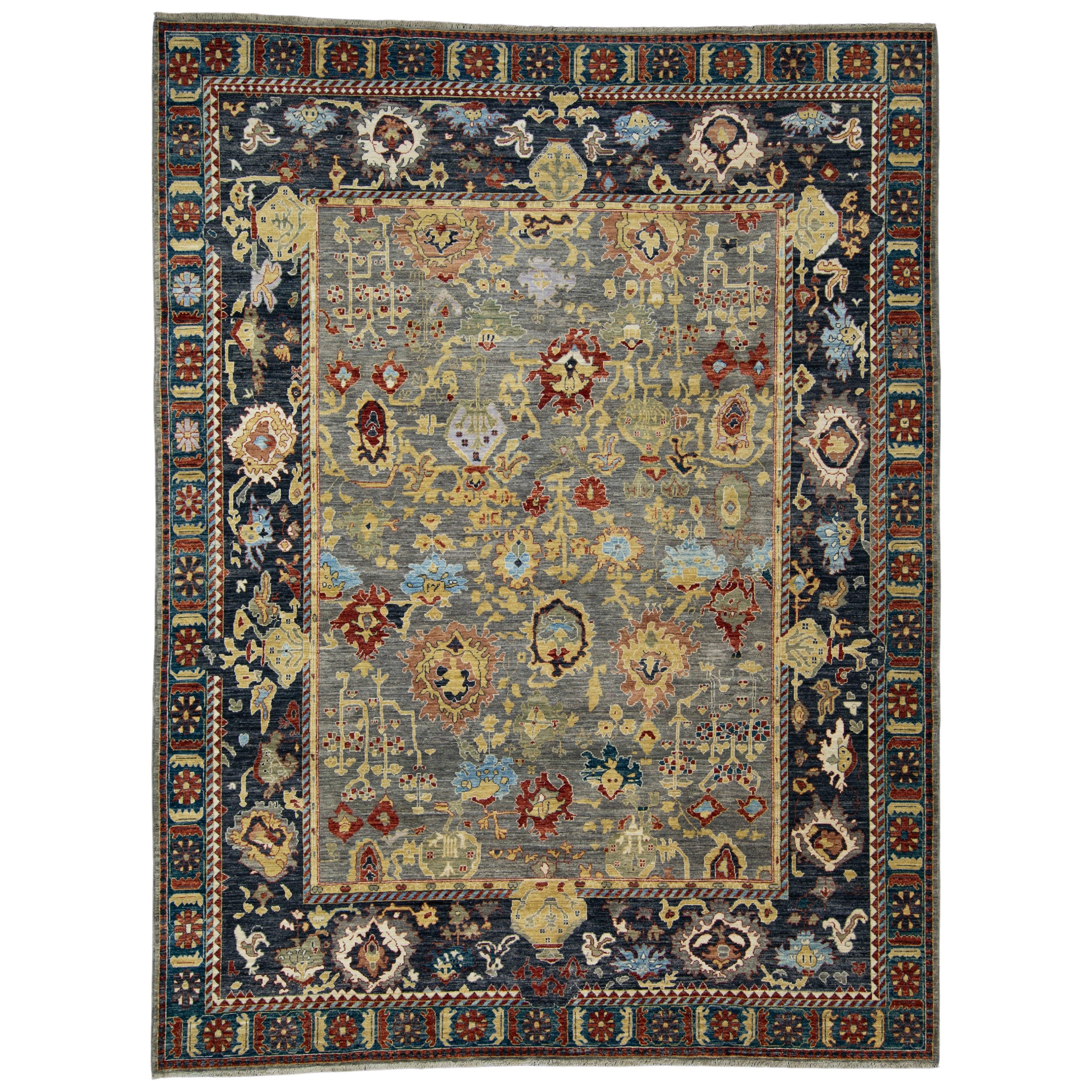 Oriental Hand Knotted Rug 8'11" x 11'11" #17402