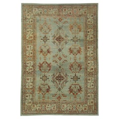Türkische alte Wolle Oushak Teppich 9'8" x 14' #17091