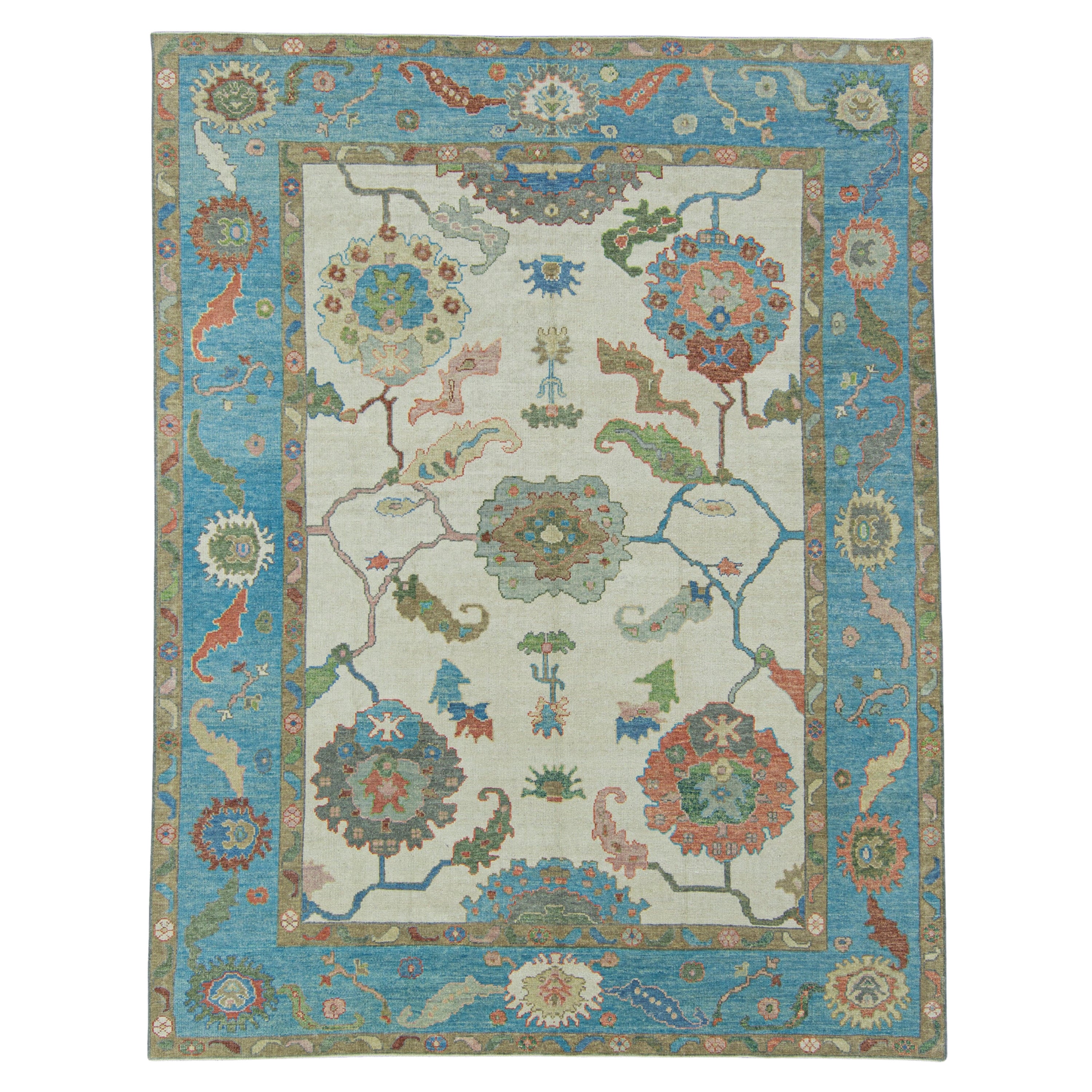 Turkish Oushak Rug 9'2" x 11'9" #17079