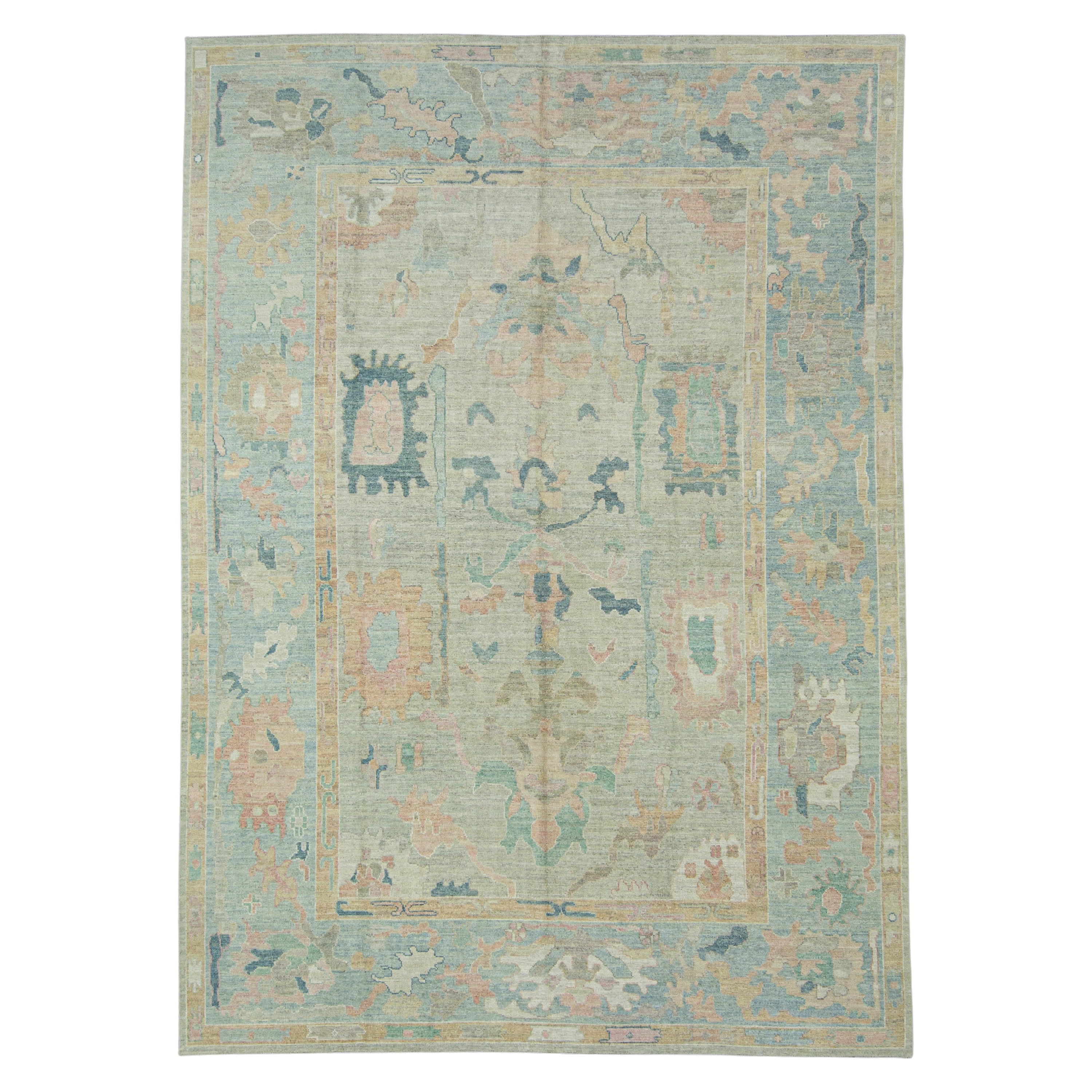 Turkish Oushak Rug 10'3" x 14'2" #17415 For Sale