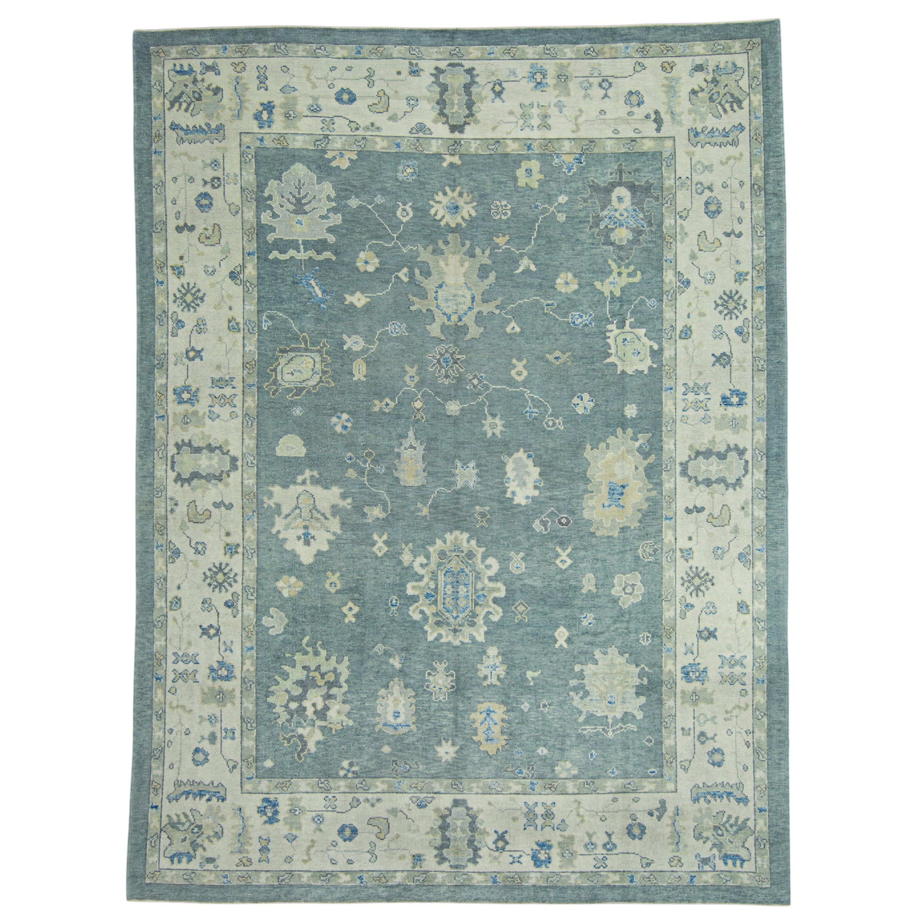 Türkischer Oushak-Teppich 9'1" x 12'2" #17126
