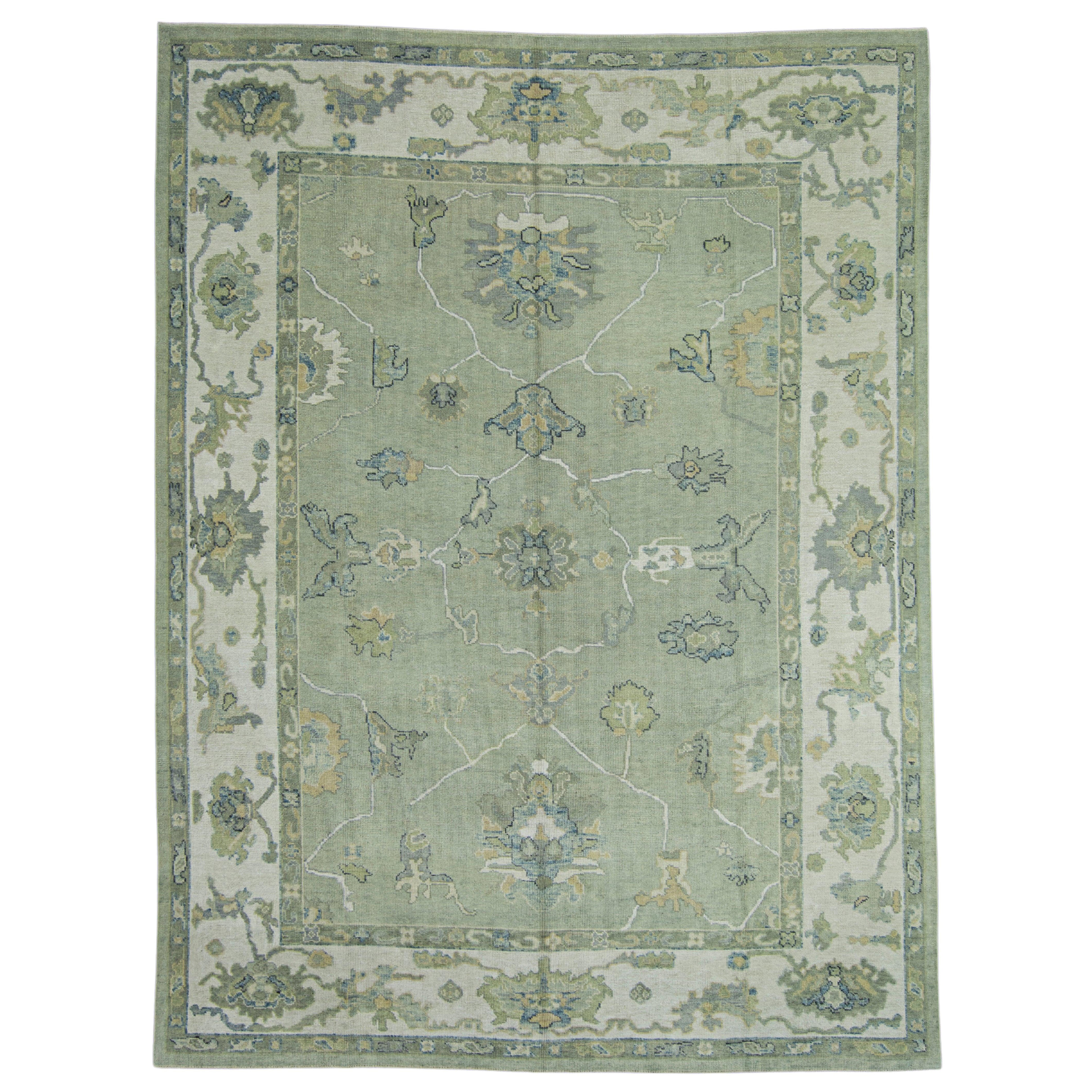 Türkischer Oushak-Teppich 8'10" x 11'9" #17121