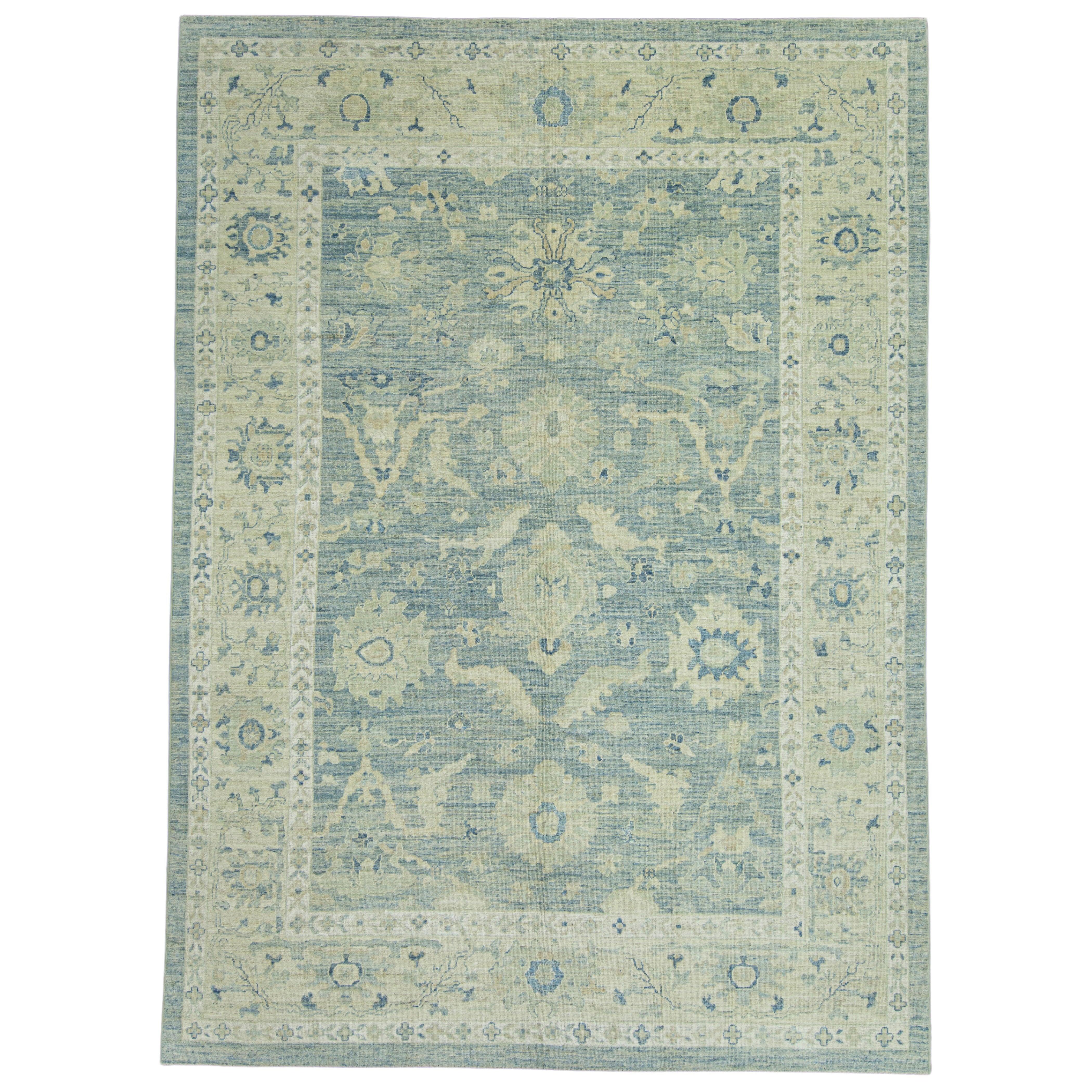 Turkish Oushak Rug 10' x 13'9" #17800 For Sale