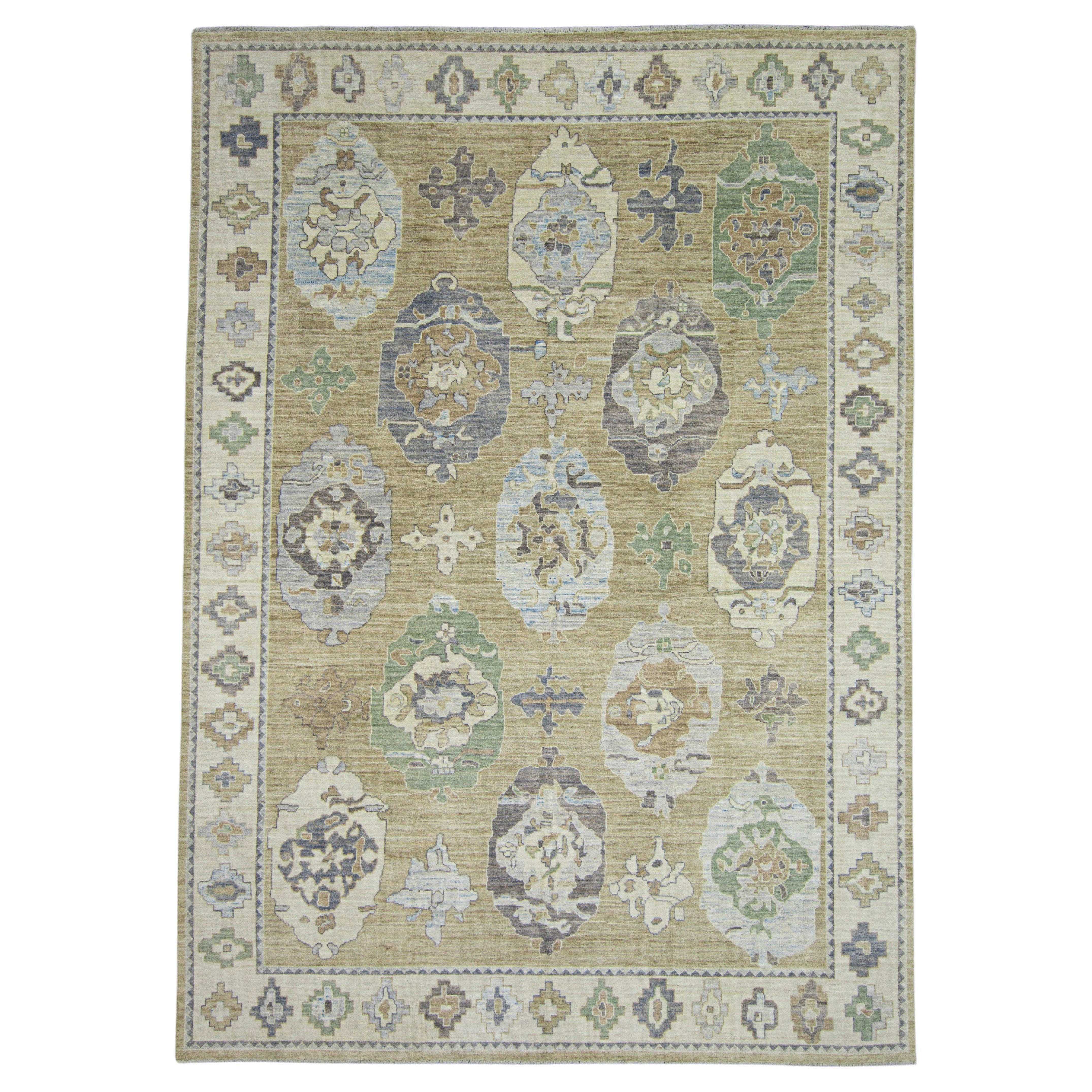 Tappeto Oushak tessuto a mano 9'5" x 13'3" #17999