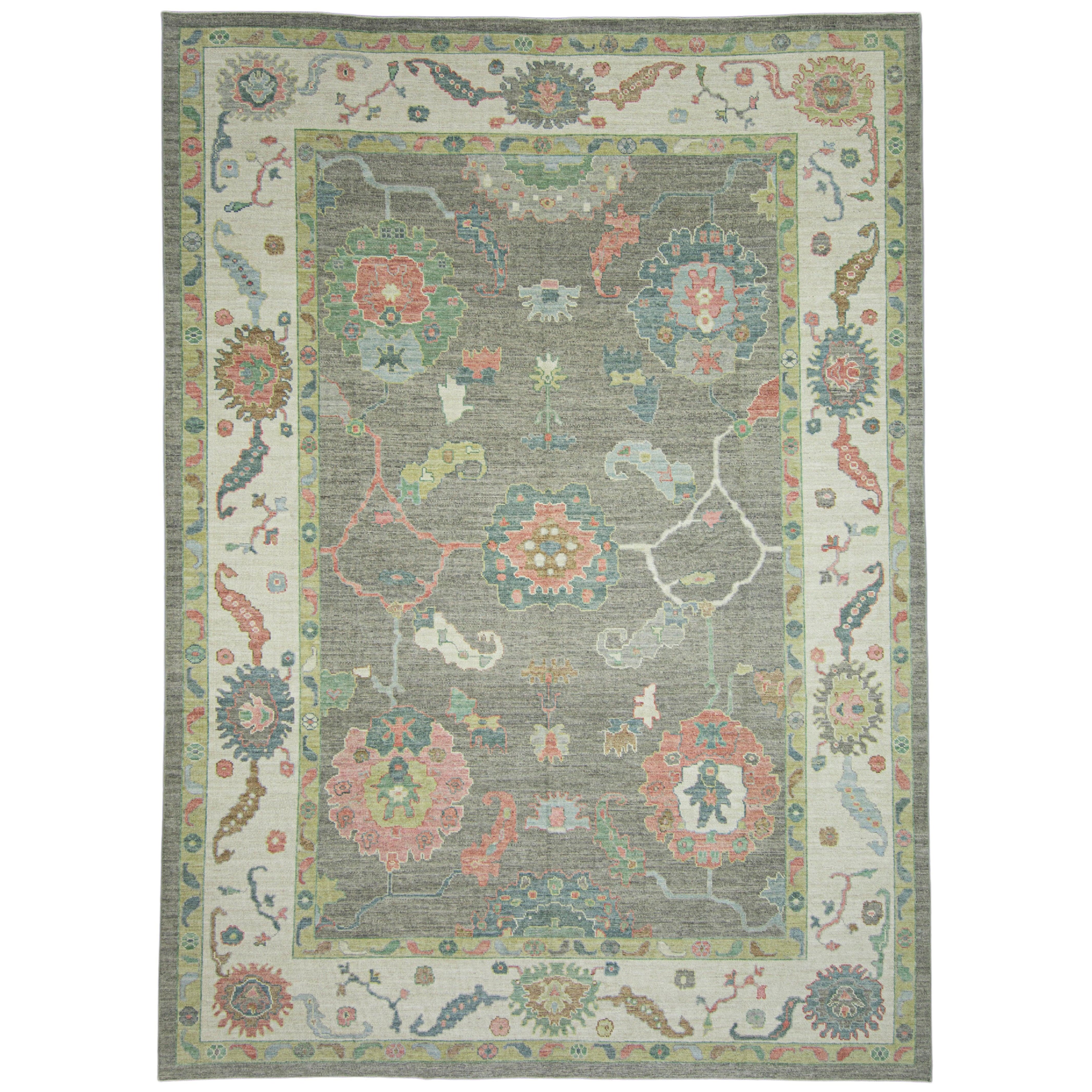 Turkish Oushak Rug 10'2" x 14'2" #17394 For Sale