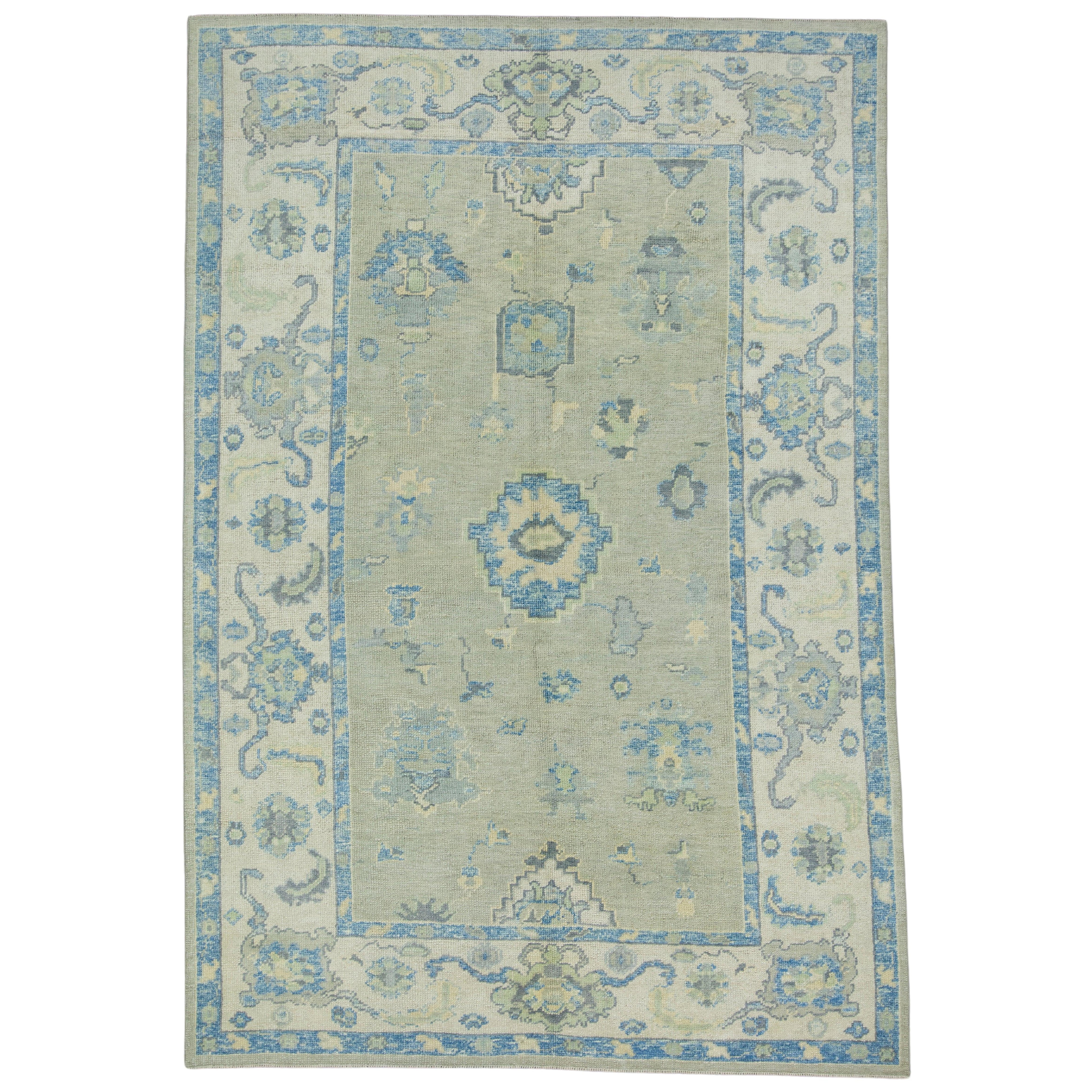 Turkish Oushak Rug 6'2" x 9'1" #17110