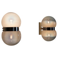 Ein Paar Wandleuchten aus Glas von Sergio Mazza für Artemide, 1960er Jahre, Italien