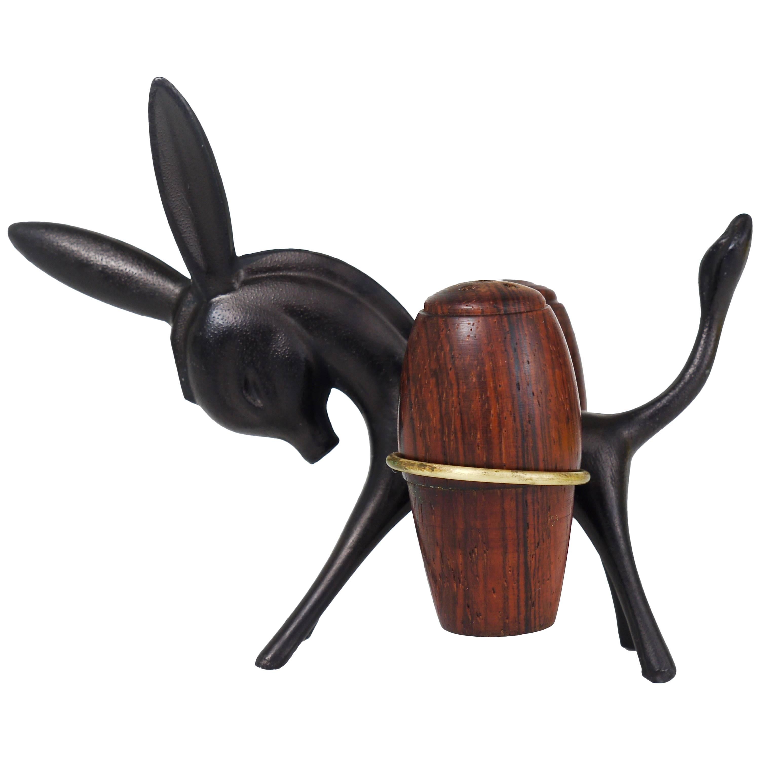 Walter Bosse Donkey Salt and Pepper Shaker Set, Hertha Baller, Austria, 1950s