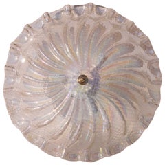 Charming Italian Iridescent Murano Glass Ceiling Fixture, Murano, 1960