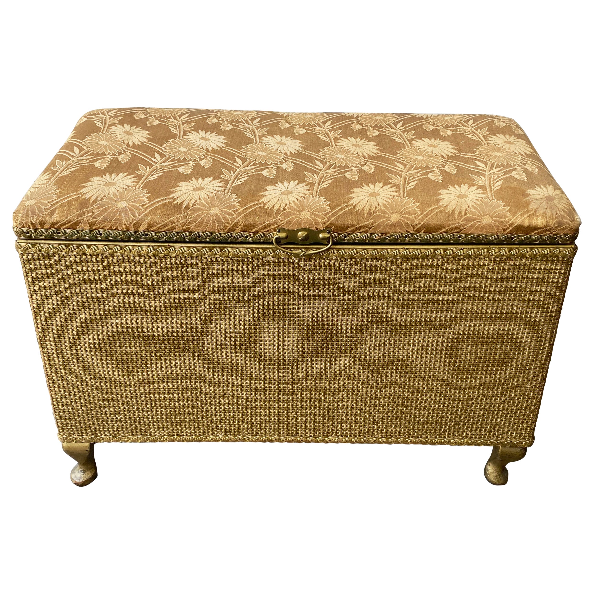 Scatola per coperte / ottomana Lloyd Loom 950 inglese d'epoca in vendita