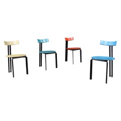 Vintage Set of 4 ‘Zeta’ Postmodern Dining Chairs by Harvink, Netherlands, 1980s