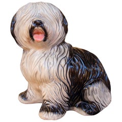 1970s Ceramic Shih Tzu Dog Decorative Figure