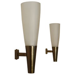 Large 1537 wall sconces designed by Pietro Chiesa for Fontana Arte 1936