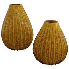 Pair of Vintage Murano Glass Vases by Vetri Artistic