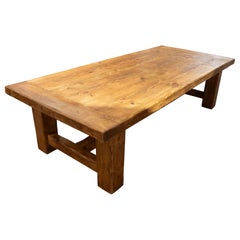 Solid Wood Coffee Table with Natural Finish