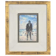 Original signiert John Houston "Muschelsammler" Gerahmtes Ölgemälde