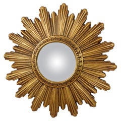 Small Vintage Sun Mirror Sunburst Mirror Resin 25cm