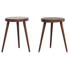 Pair of French Stools after Pierre Jeanneret