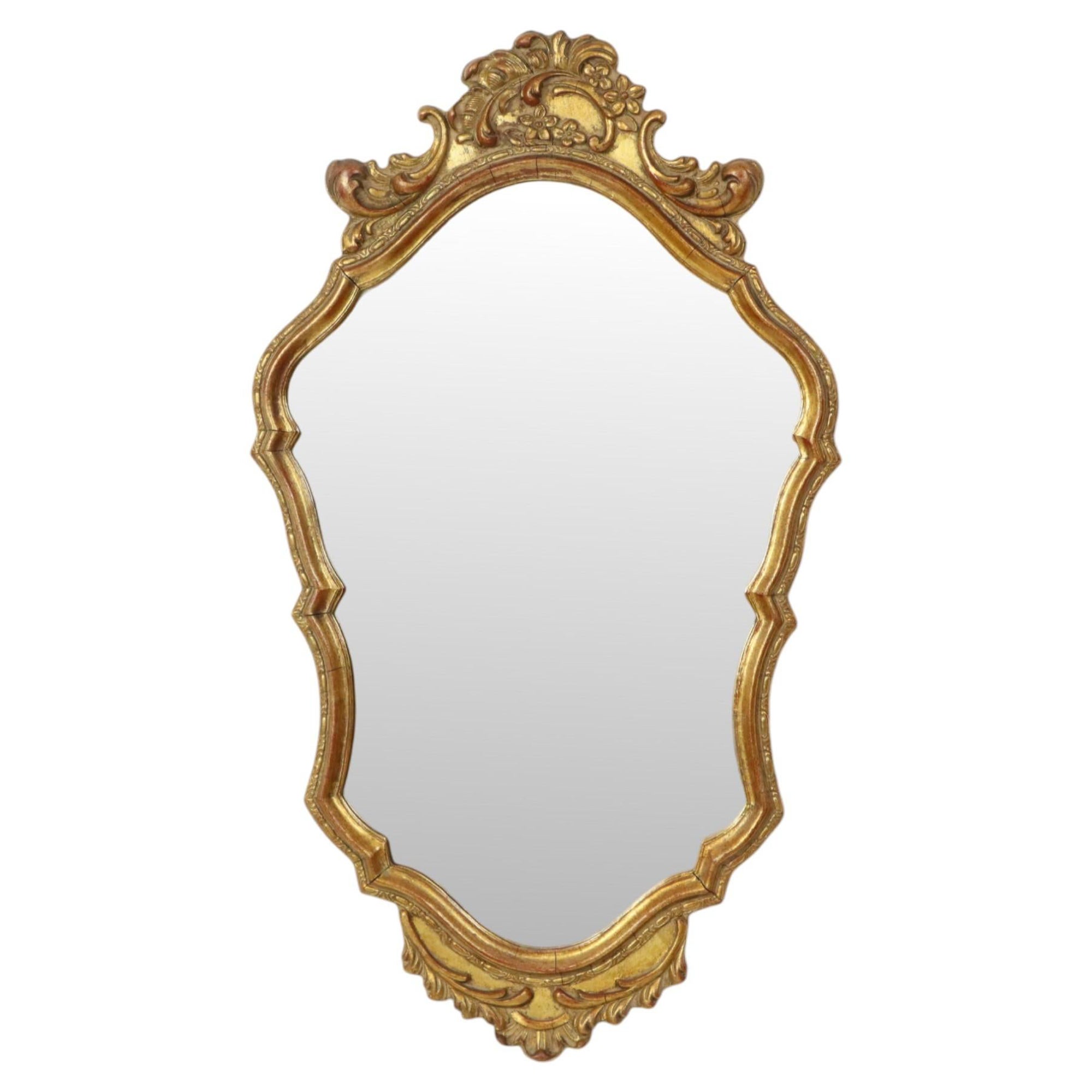 Mid Century Classic Gold Leaf Deknudt Mirror Fifties For Sale