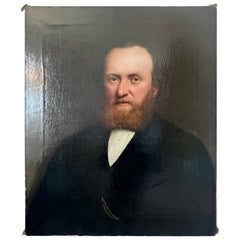 1850 "Retrato de un caballero escocés" Pintura original Artista desconocido