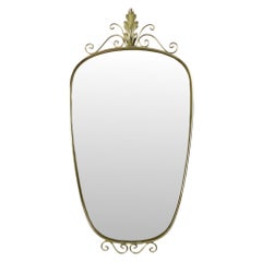 Hollywood Regency Deknudt Mirror With Crown 1960s