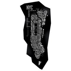 Lampada di New York da parete in pelle, retroilluminata personalizzabile