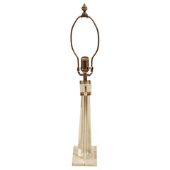 English Mid-Century Modern Crystal Table Lamp