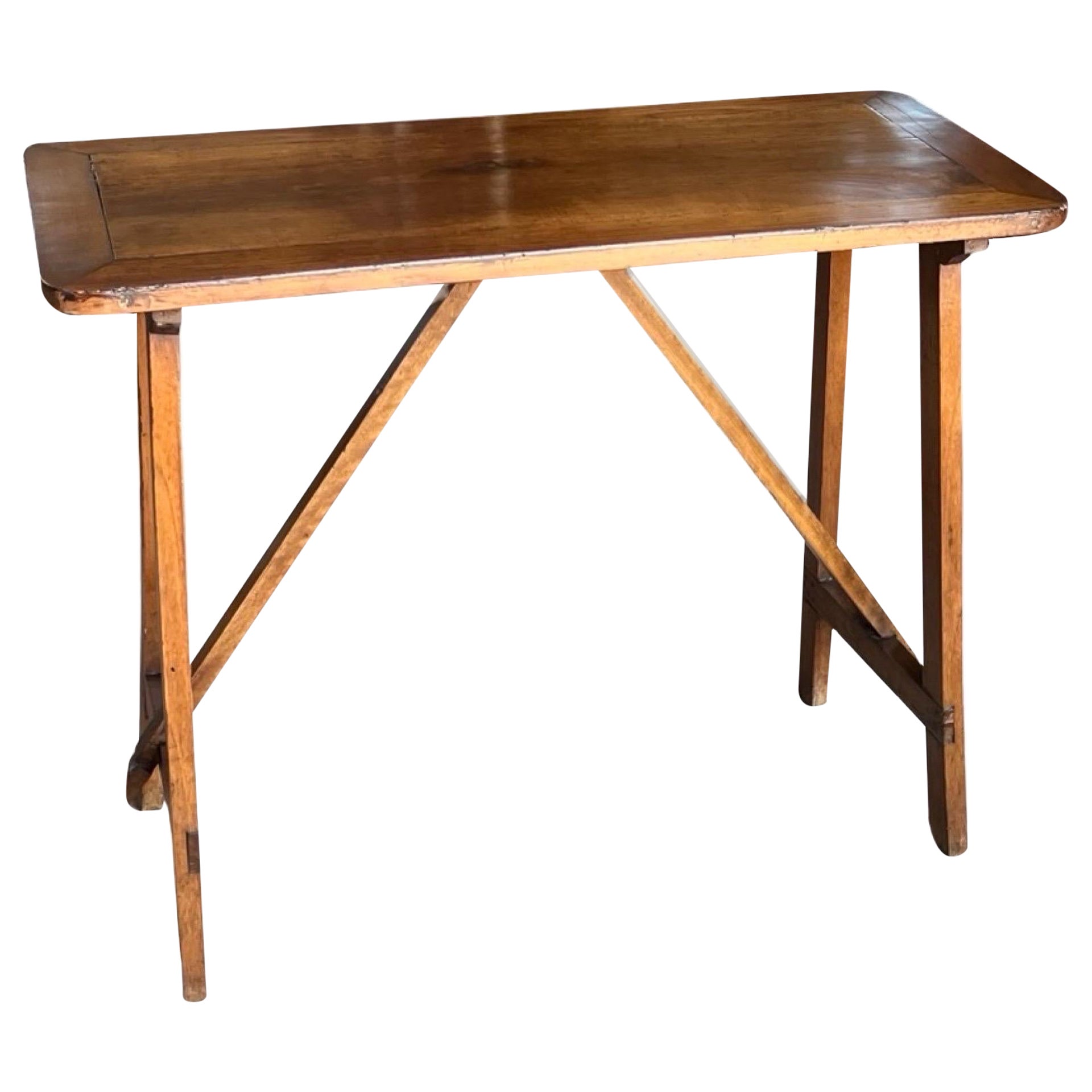 19th Century Italian Capretta / Trestle Side Table For Sale