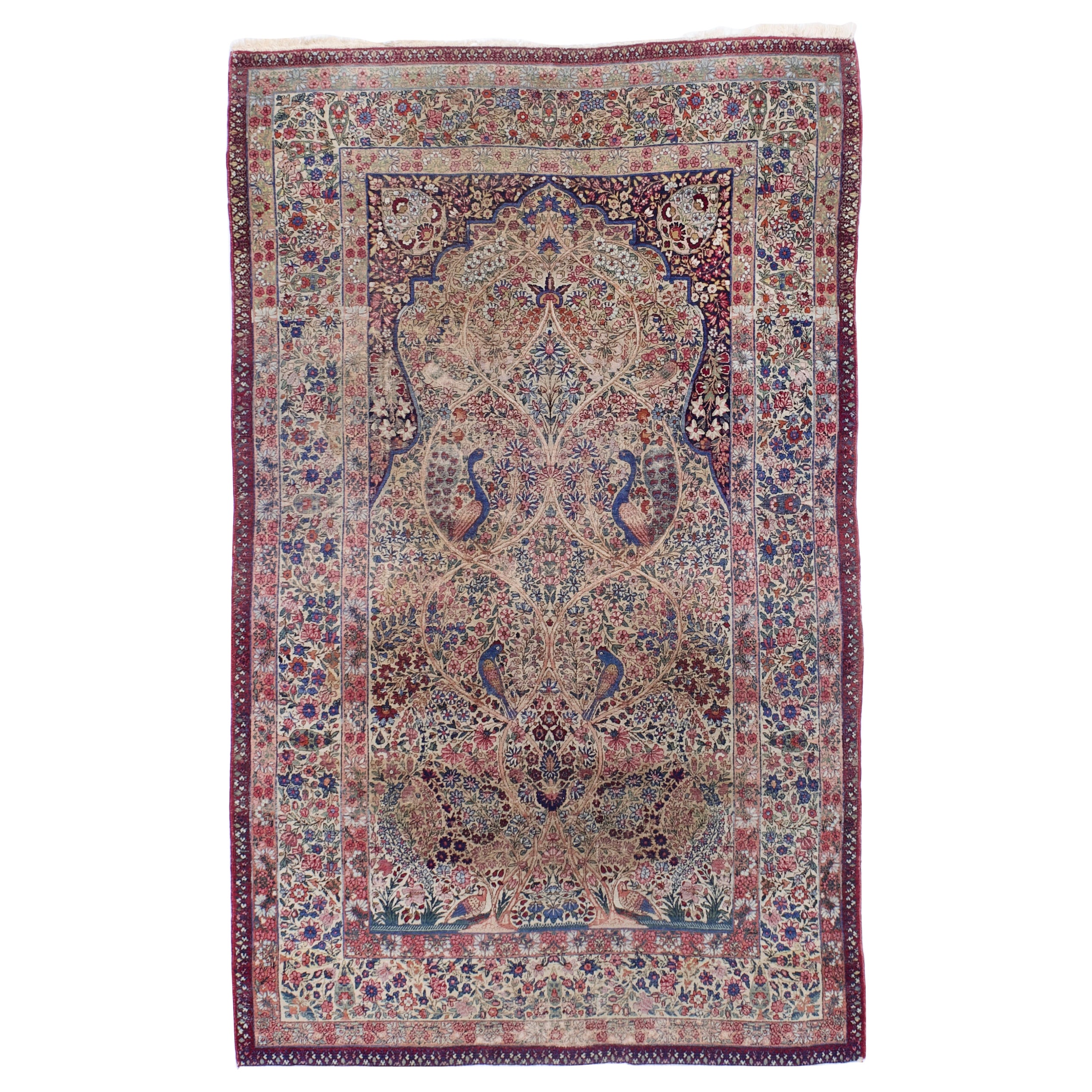 Tapis ancien persan Lavar Kerman 4'5" x 6'10"