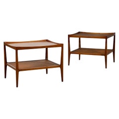Pair of Vintage Mid-Century Modern Walnut Side Tables