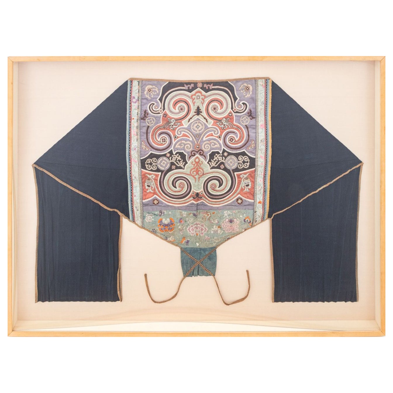 Chinese Tai Embroidered Cotton & Silk Baby Carrier