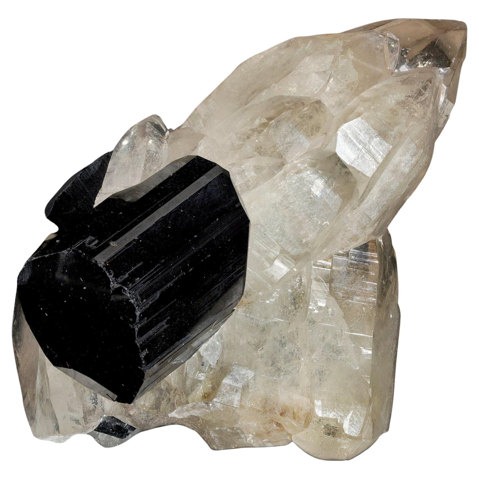 Turmalina negra en cuarzo ahumado - 135g