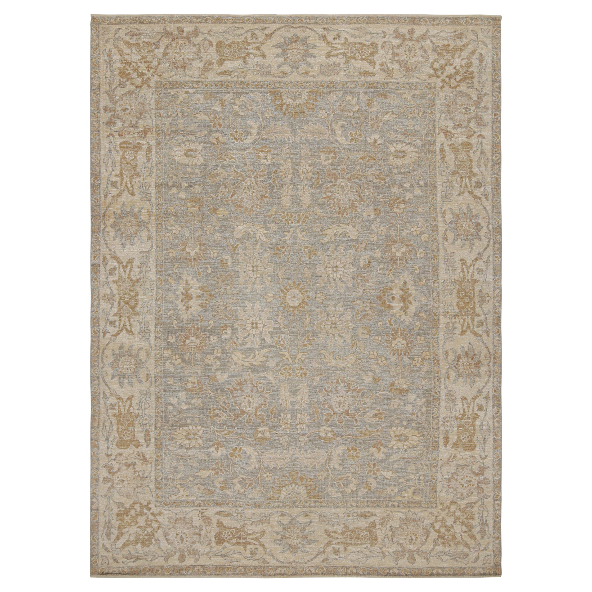 Rug & Kilim’s Oushak Style Rug In Beige/Brown With All Over Floral Patterns